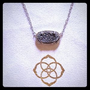 Kendra Scott Platinum Druzy Elisa Necklace